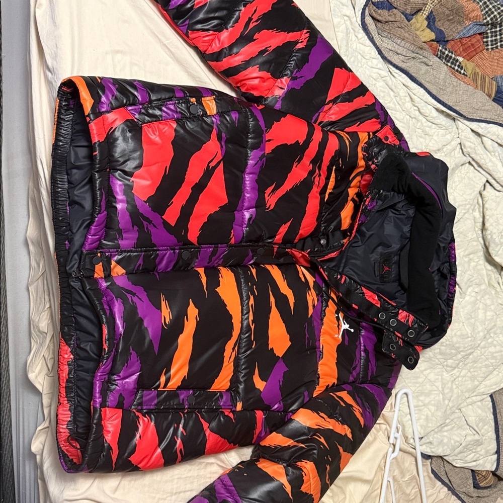 Jordan Multicolor Tiger Stripe Puffer Jacket
